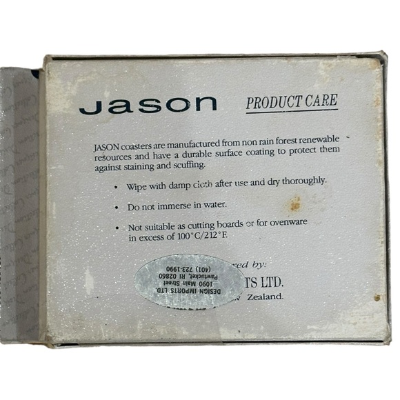 Vtg Jason Coasters Set of 6 New Zealand "Atelier Michele Trumel Botanical Floral - Picture 7 of 7